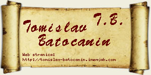 Tomislav Batoćanin vizit kartica